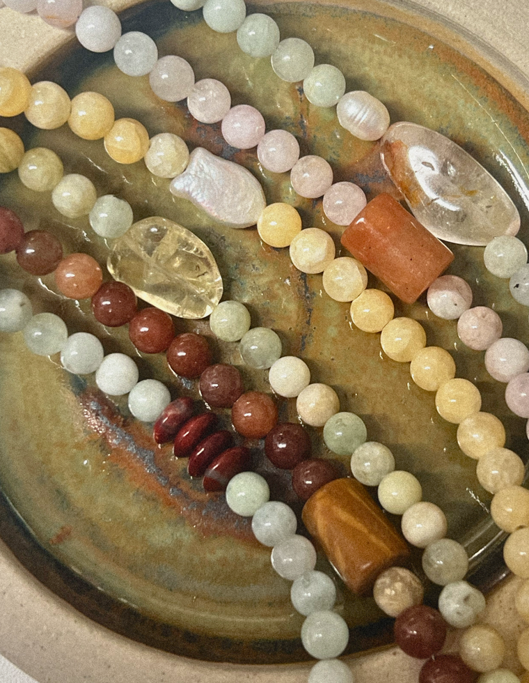 Olivara - Morganite & Picasso Jasper Necklace