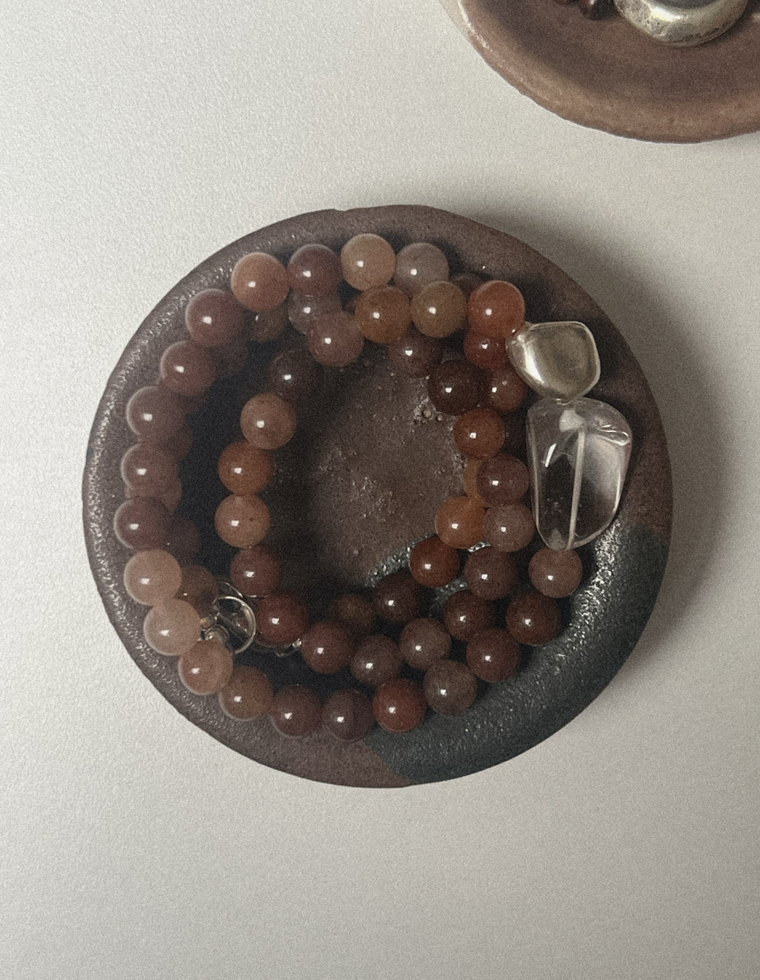 Malorae - Purple Aventurine & Clear Quartz Necklace