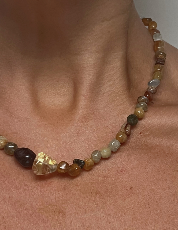 Auralithen II - Jade & Citrine Necklace