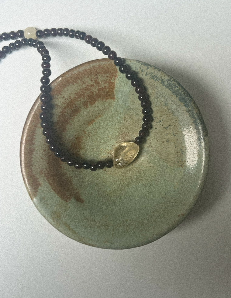 Morwena - Garnet & Citrine Necklace