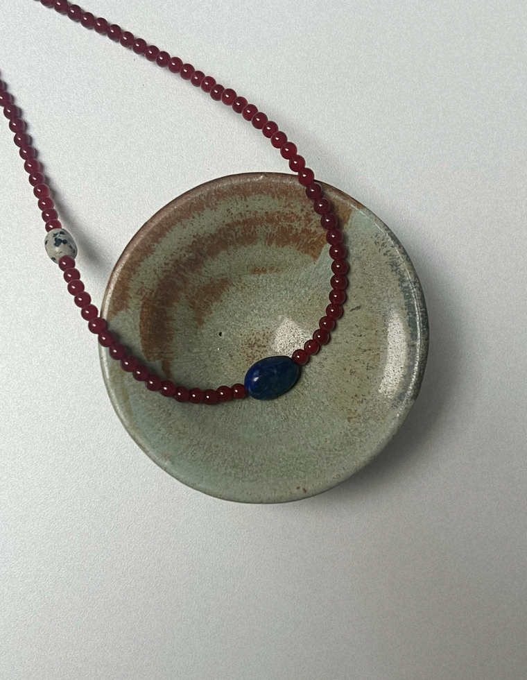 Kept 11 - Carnelian & Lapis Lazuli Necklace