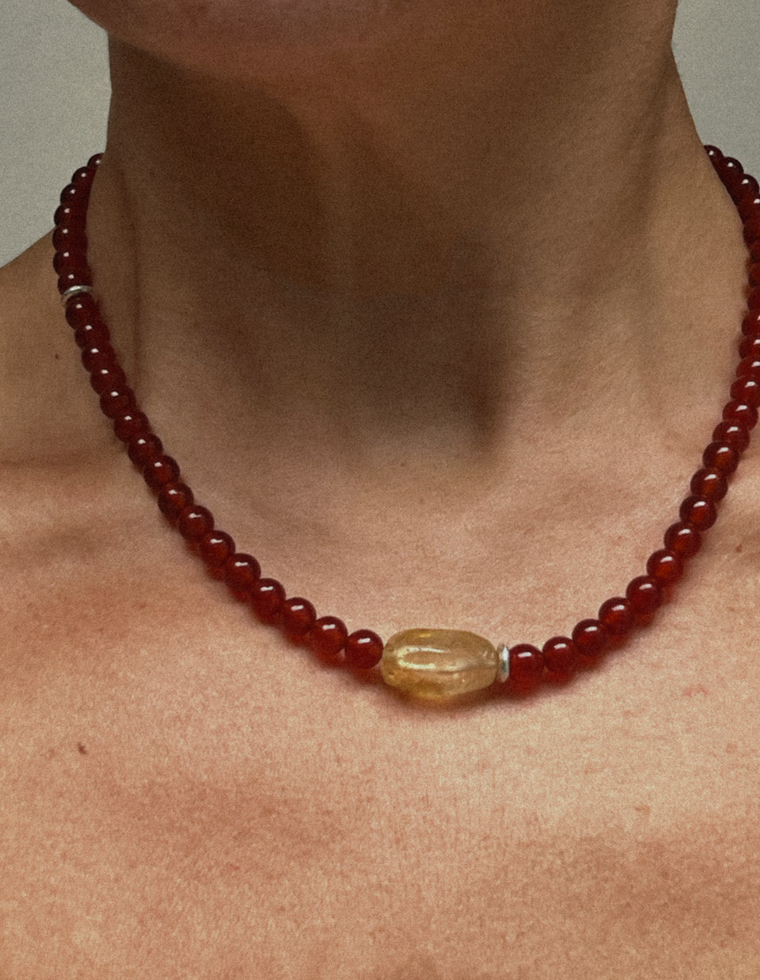 Embrasa - Carnelian & Citrine Necklace