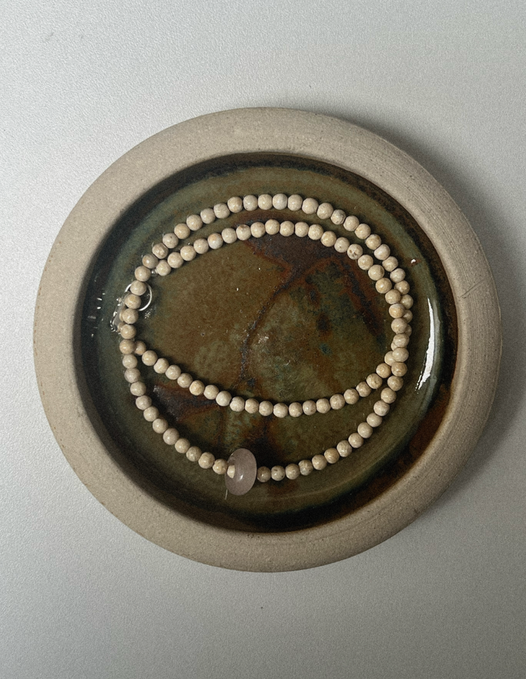 Soline - River Stone & Rose Quartz Necklace