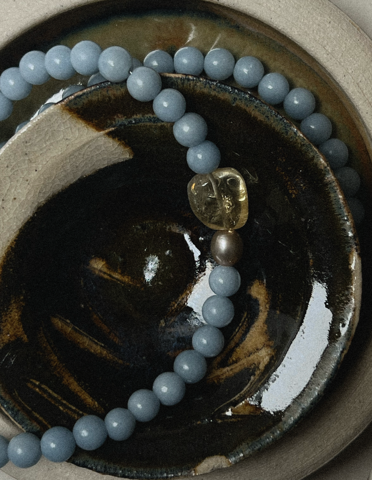 Noema - Angelite & Quartz Necklace