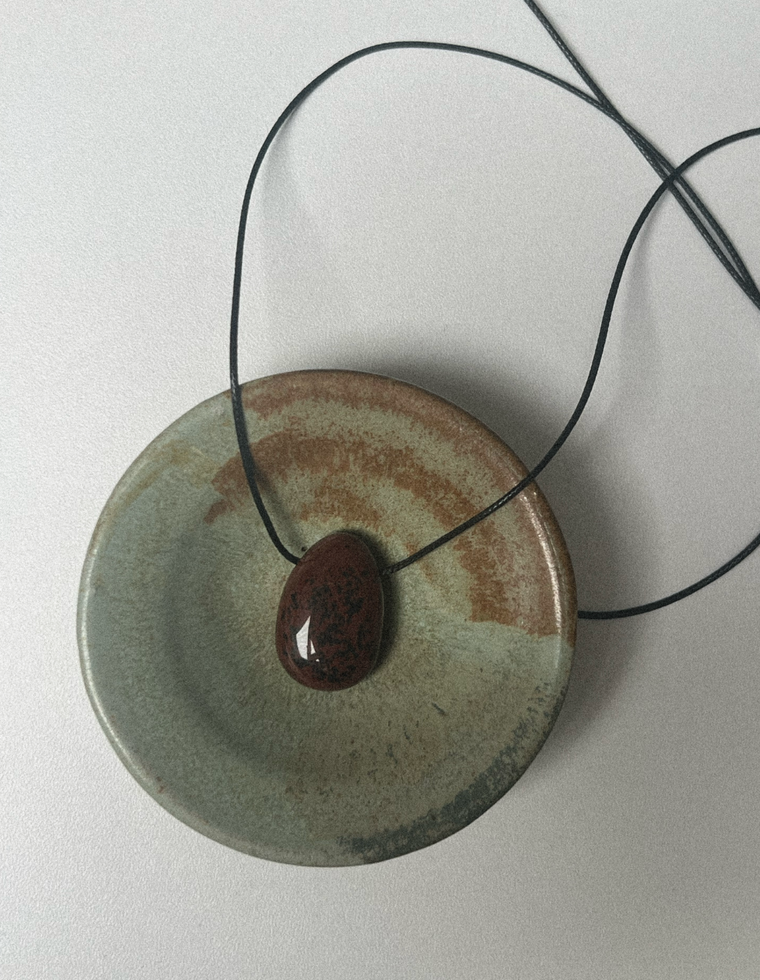 Riven II - Mahogany Obsidian Forma Pendant