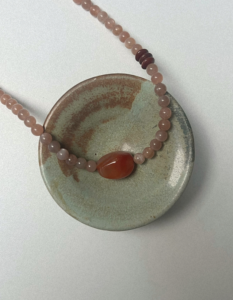 Kept 2 - Sunstone & Carnelian Necklace