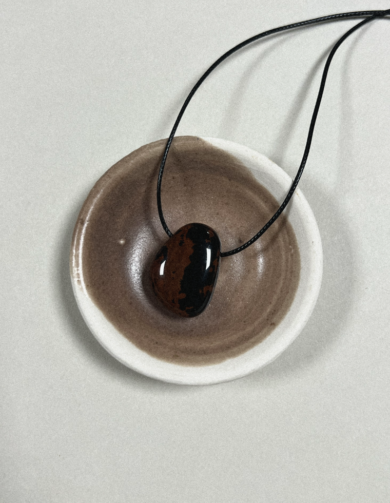 Calenthe IV - Mahogany Obsidian Forma Pendant