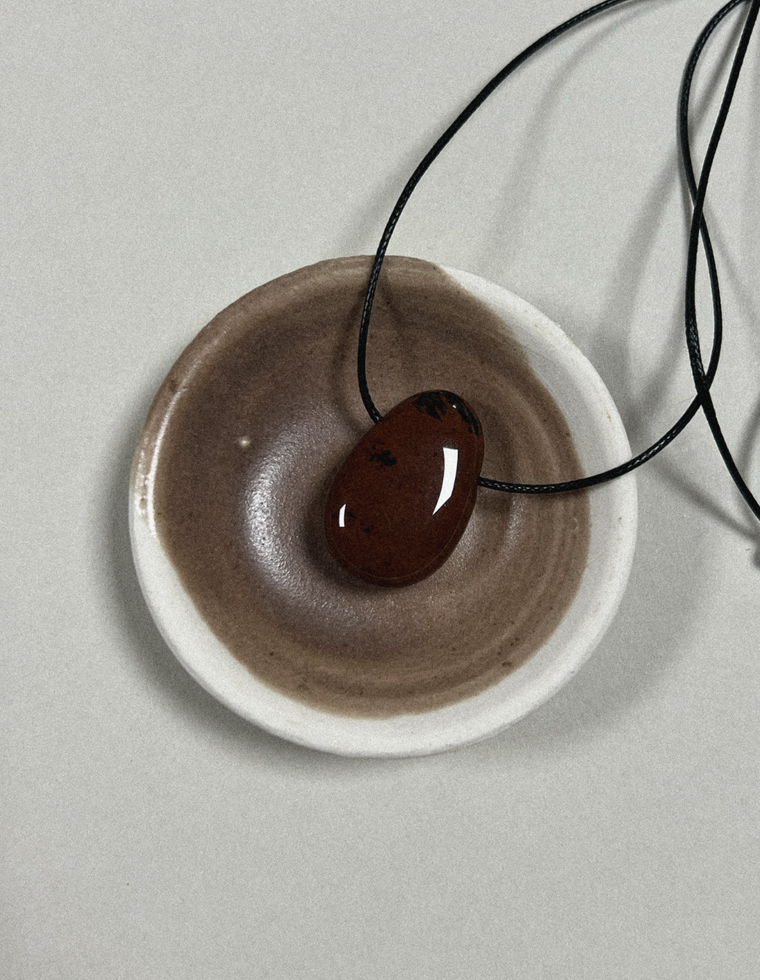 Calenthe V - Mahogany Obsidian Forma Pendant