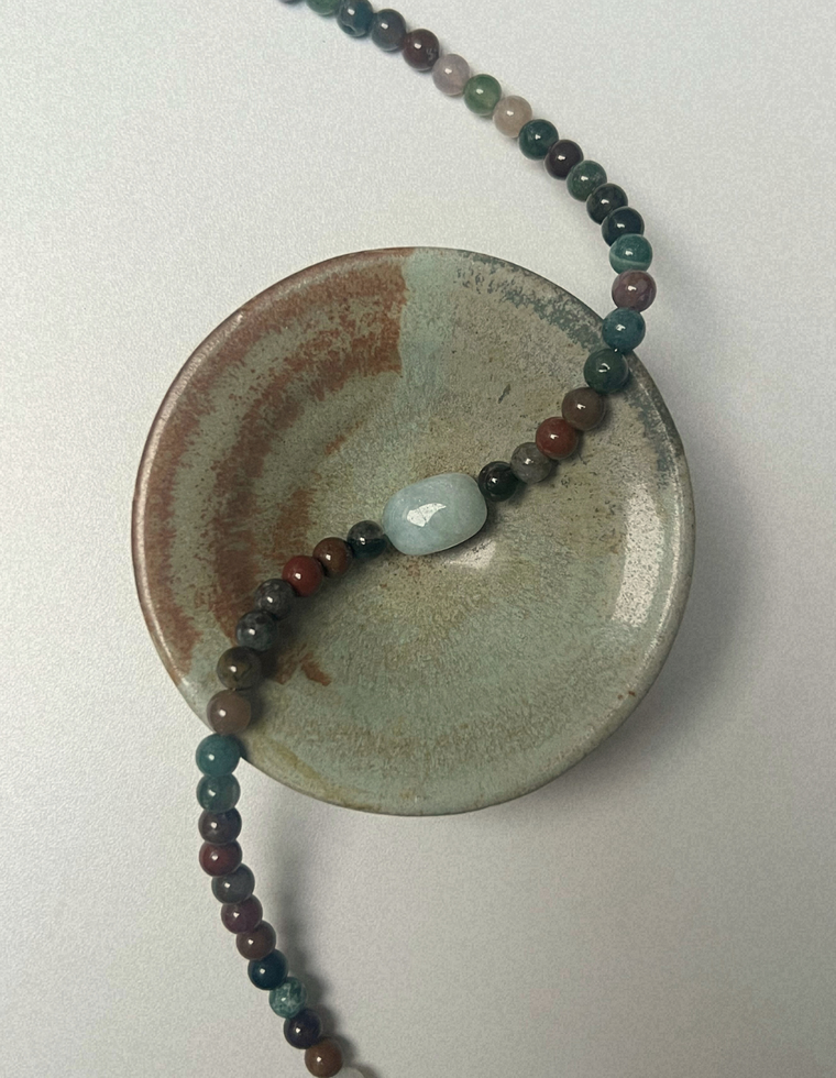 Kept 1 - Indian Agate & Beryl Necklace