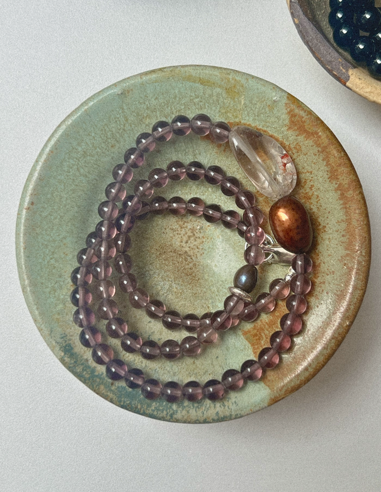 Seliora - Fluorite & Pearl Necklace