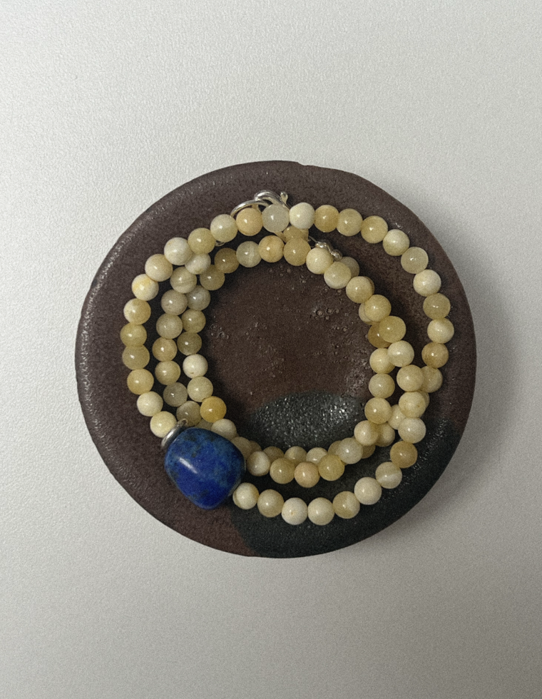 Calisra - Yellow Jade & Lapis Lazuli Necklace