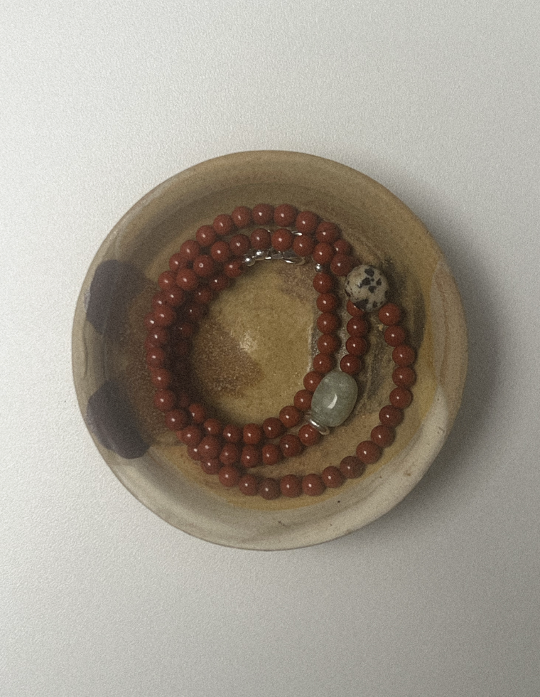 Theron - Red Jasper & Bowenite Necklace