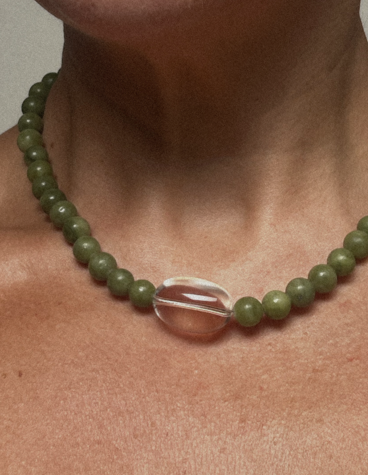Lunven II - Jade & Quartz Necklace