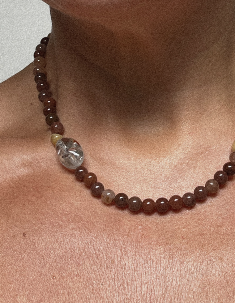 Lunith - Purple Aventurine & Garden Quartz Necklace