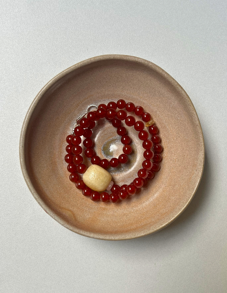 Groundwork 5 - Carnelian & Calcite Necklace