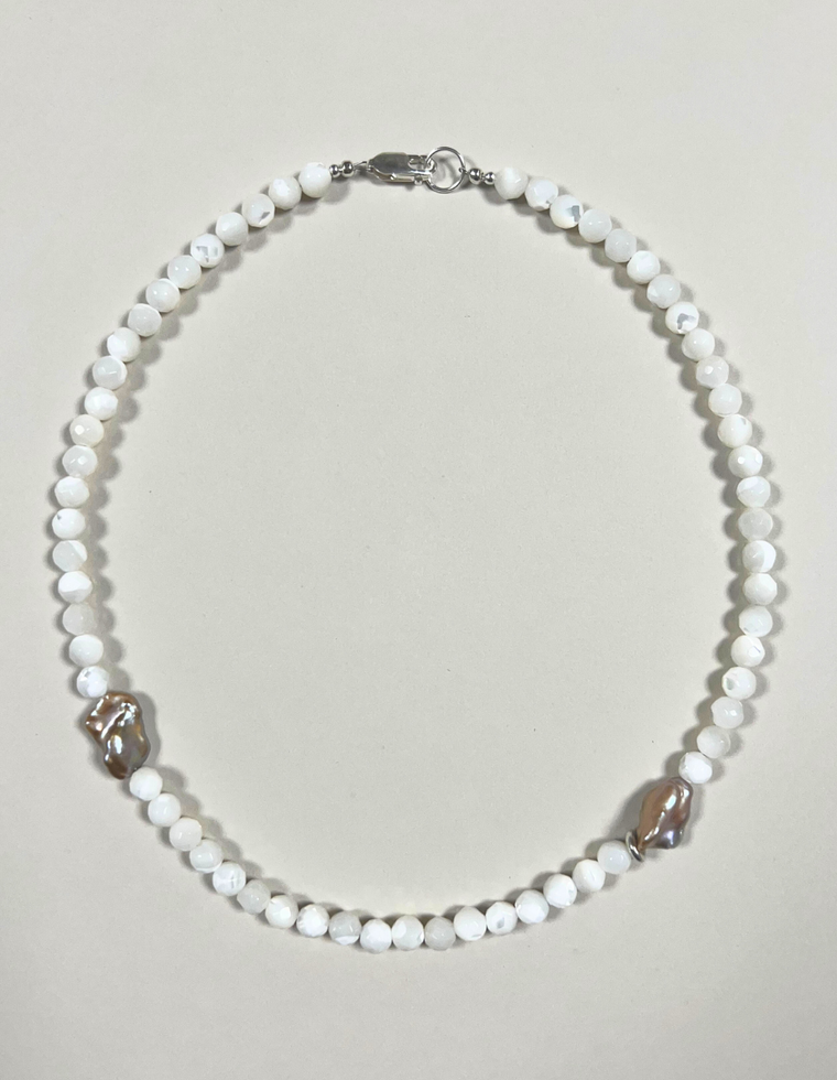 Neriah - Mother of Pearl Necklace