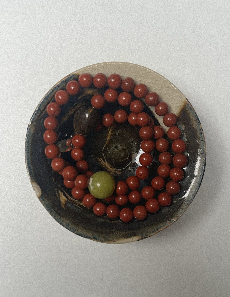Fenwyn - Red Jasper & Olive Jade Necklace