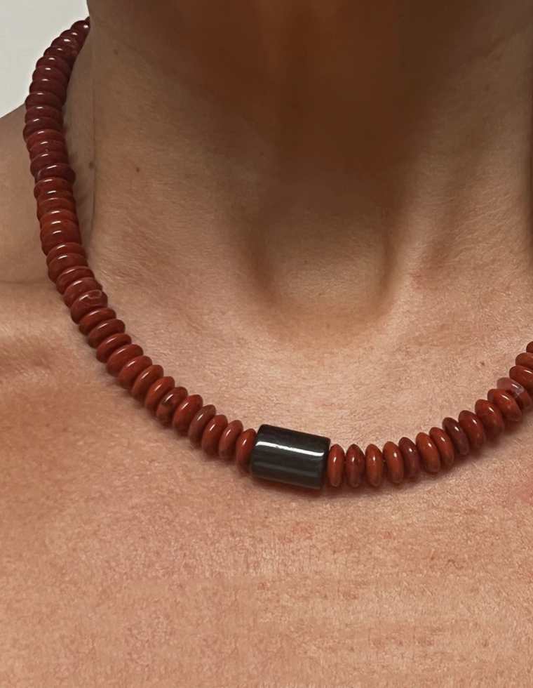 Elthric II - Brecciated Jasper & Onyx Necklace