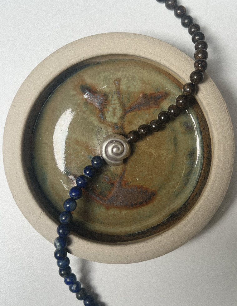 Orythea - Lapis Lazuli & Bronzite Necklace