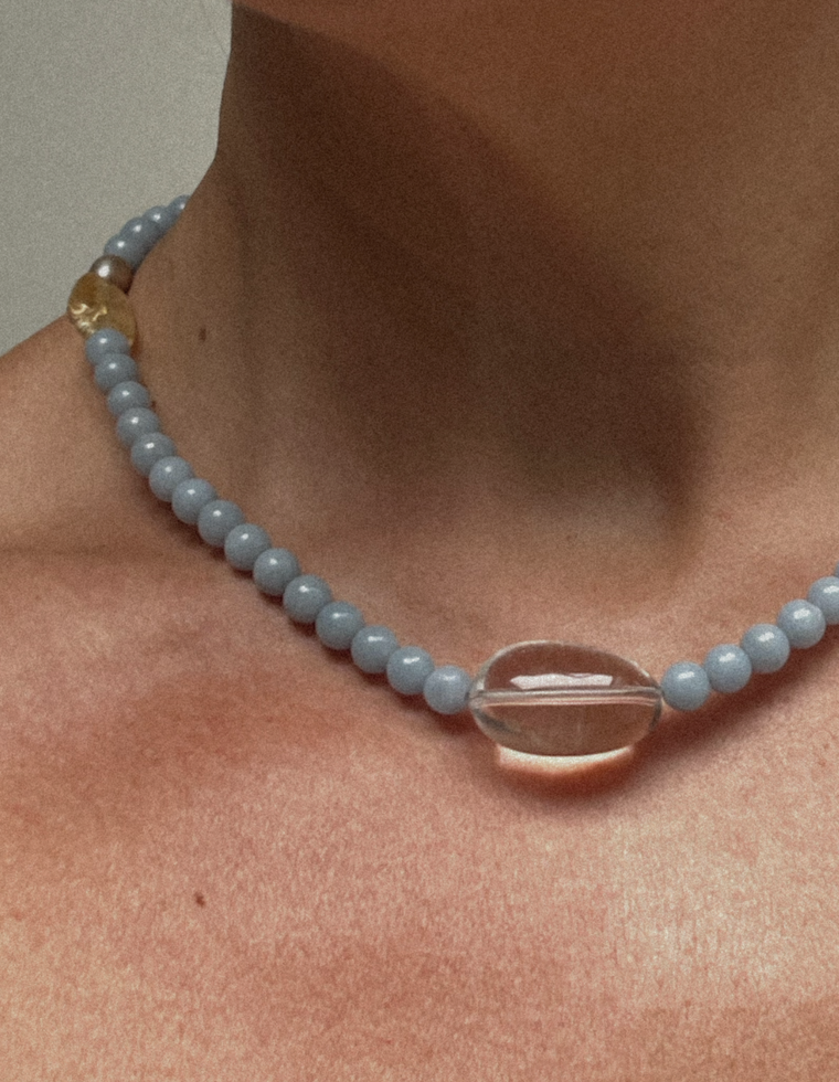 Noema - Angelite & Quartz Necklace