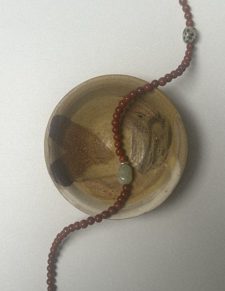 Theron - Red Jasper & Bowenite Necklace