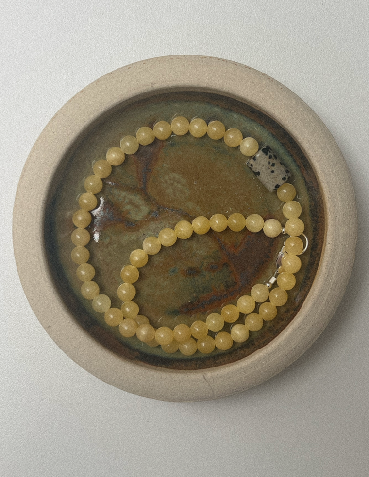 Ambrosia II - Yellow Jade & Dalmatian Jasper Necklace