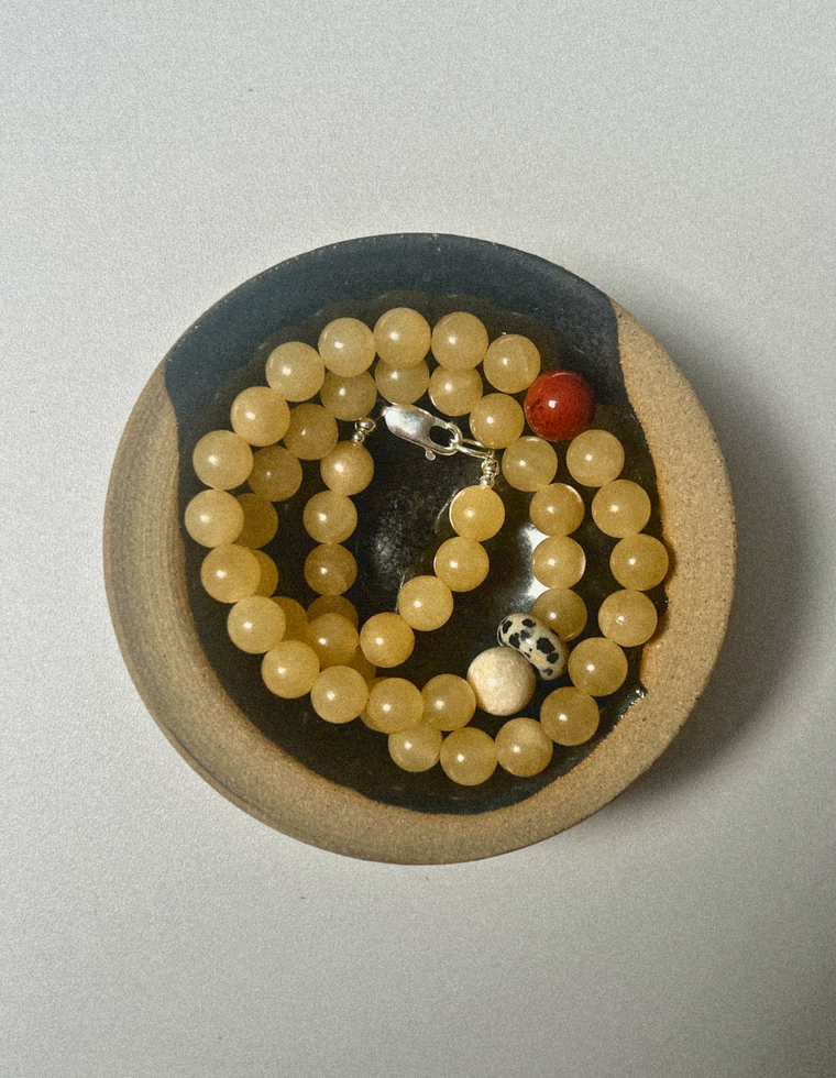 Erythraea - Yellow Jade & Red Jasper Necklace