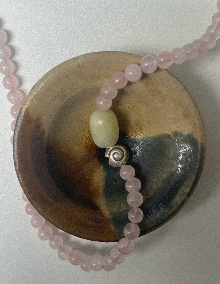 Selira - Rose Quartz & Beryl Necklace