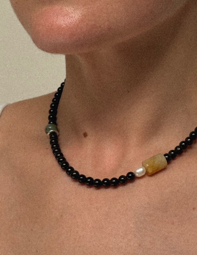 Virella - Garnet and Ocean Jasper Necklace