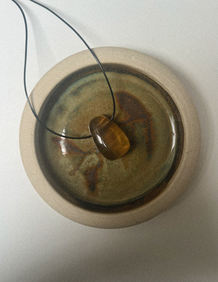 Mnemosyne IV Yellow Fluorite Forma Pendant