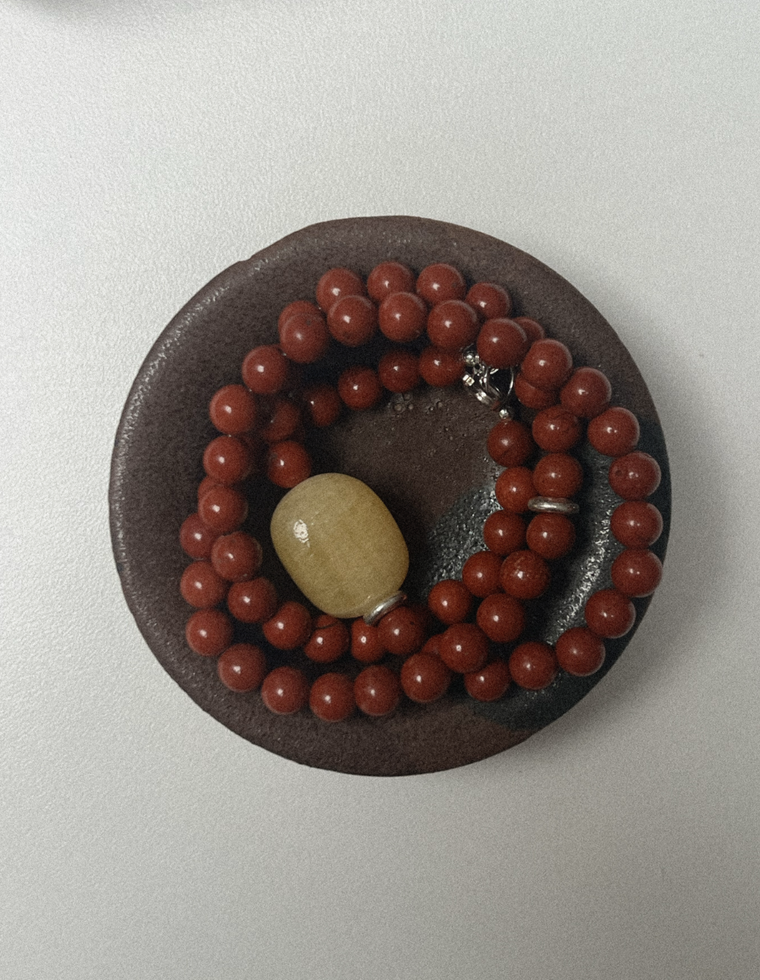 Valeska - Red Jasper & Yellow Calcite Necklace