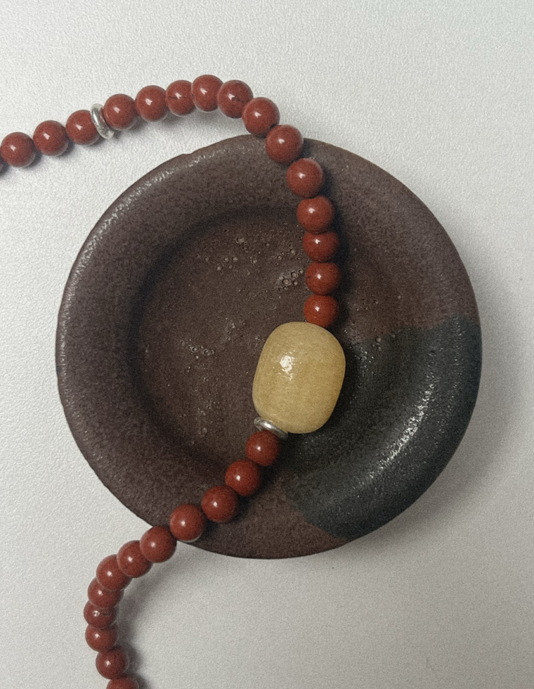 Valeska - Red Jasper & Yellow Calcite Necklace