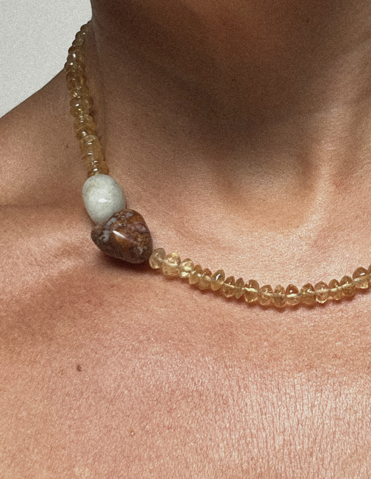 Vesra - Citrine & Beryl Necklace