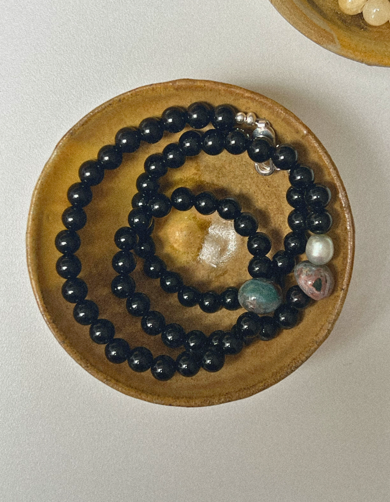Erinan - Onyx & Ocean Jasper Necklace