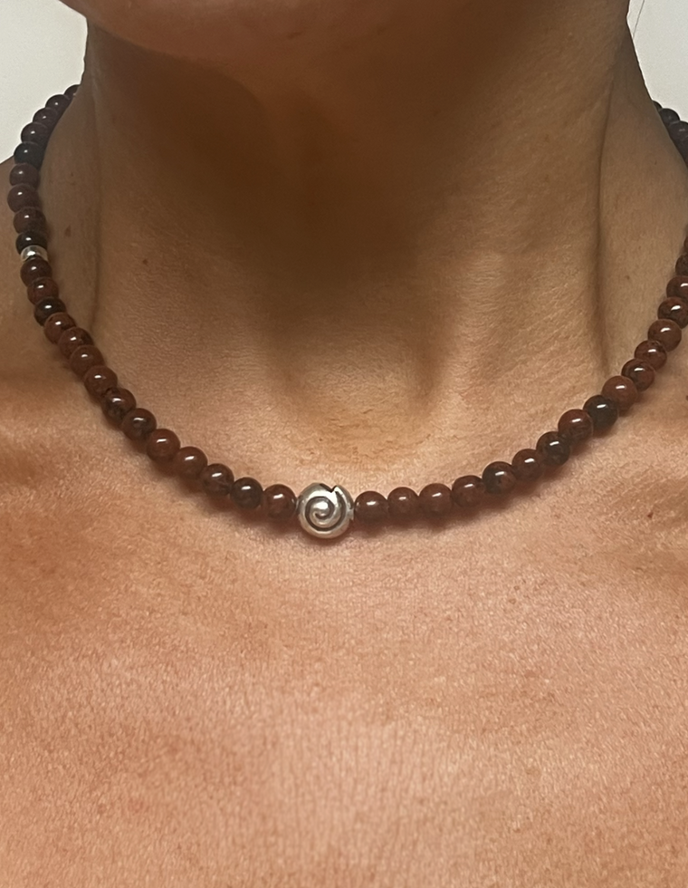Oriselle - Mahogany Obsidian Necklace