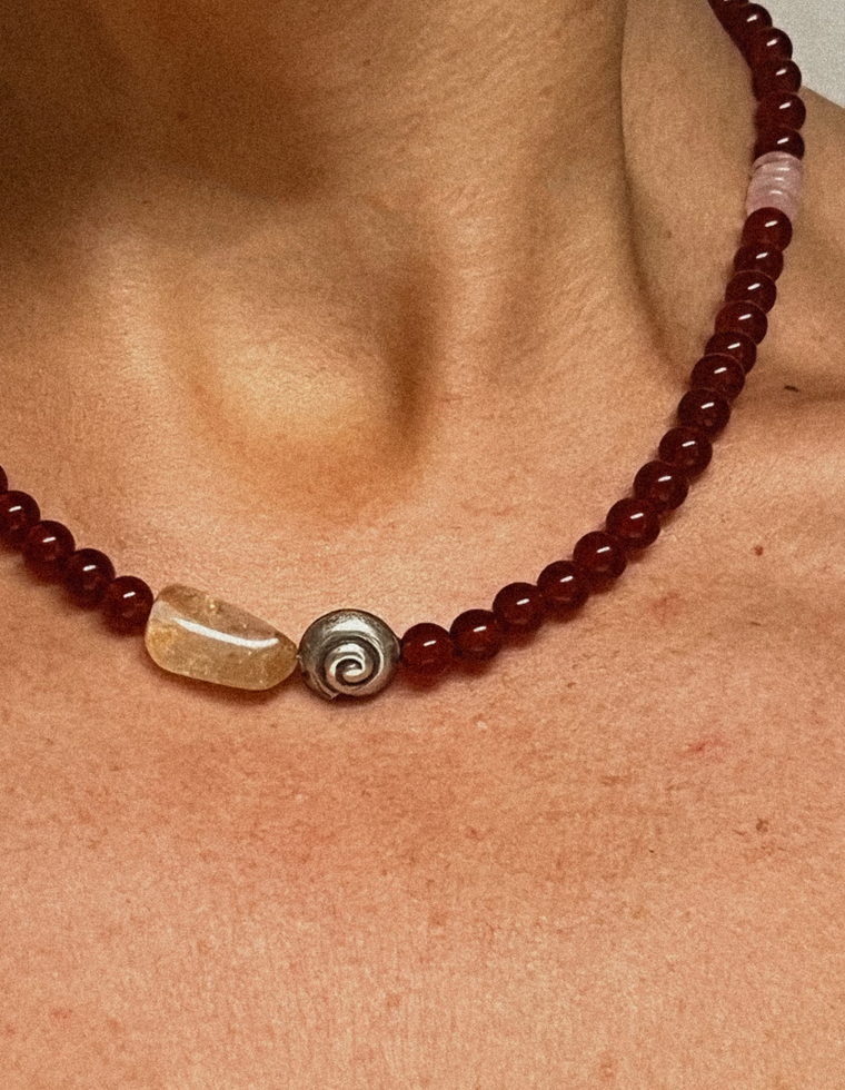 Carmyre - Carnelian & Citrine Necklace