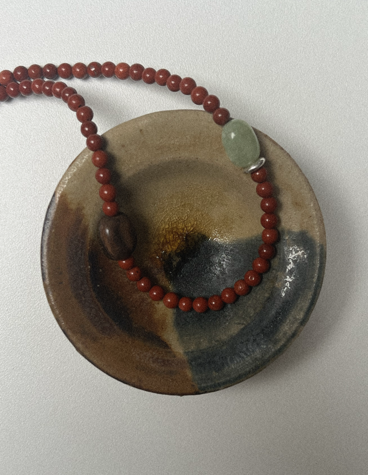 Nyron - Red Jasper & Bowenite Necklace