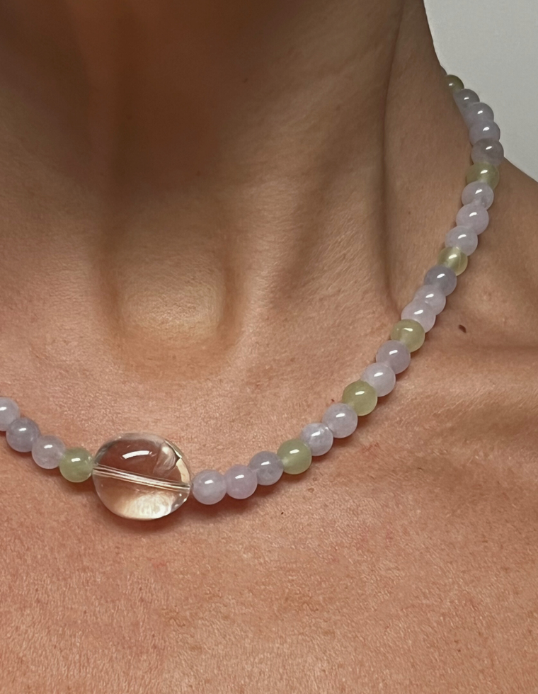 Cyrris - Beryl & Clear Quartz Necklace