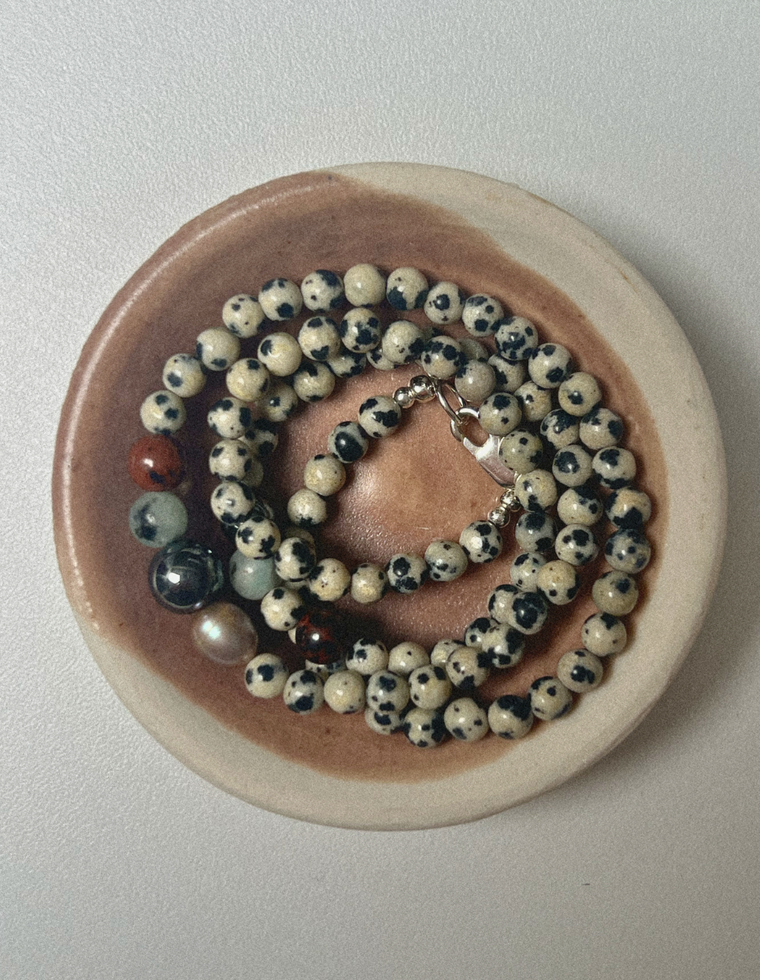 Nyrelle - Dalmatian Jasper & Mahogany Obsidian Necklace