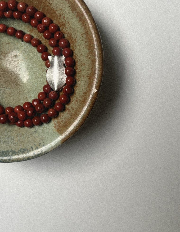 Marthisse - Red Jasper & Pearl Necklace