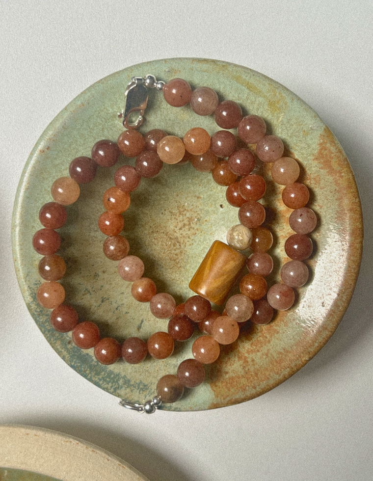Aurethra - Aventurine & Picasso Jasper Necklace