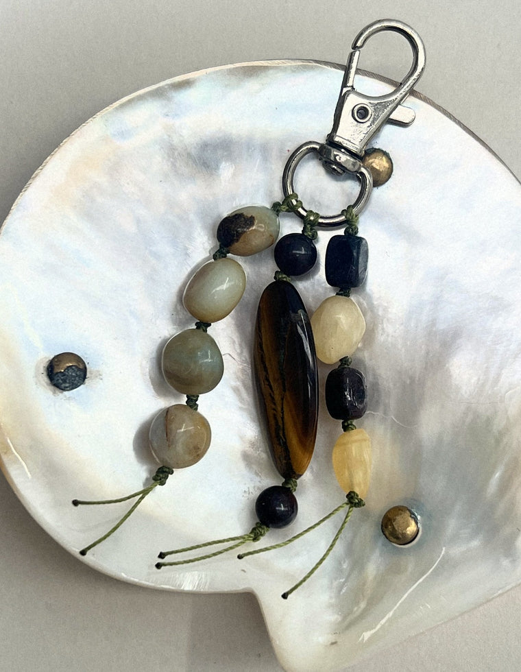 Stoned Charm - Jade & Tiger Eye