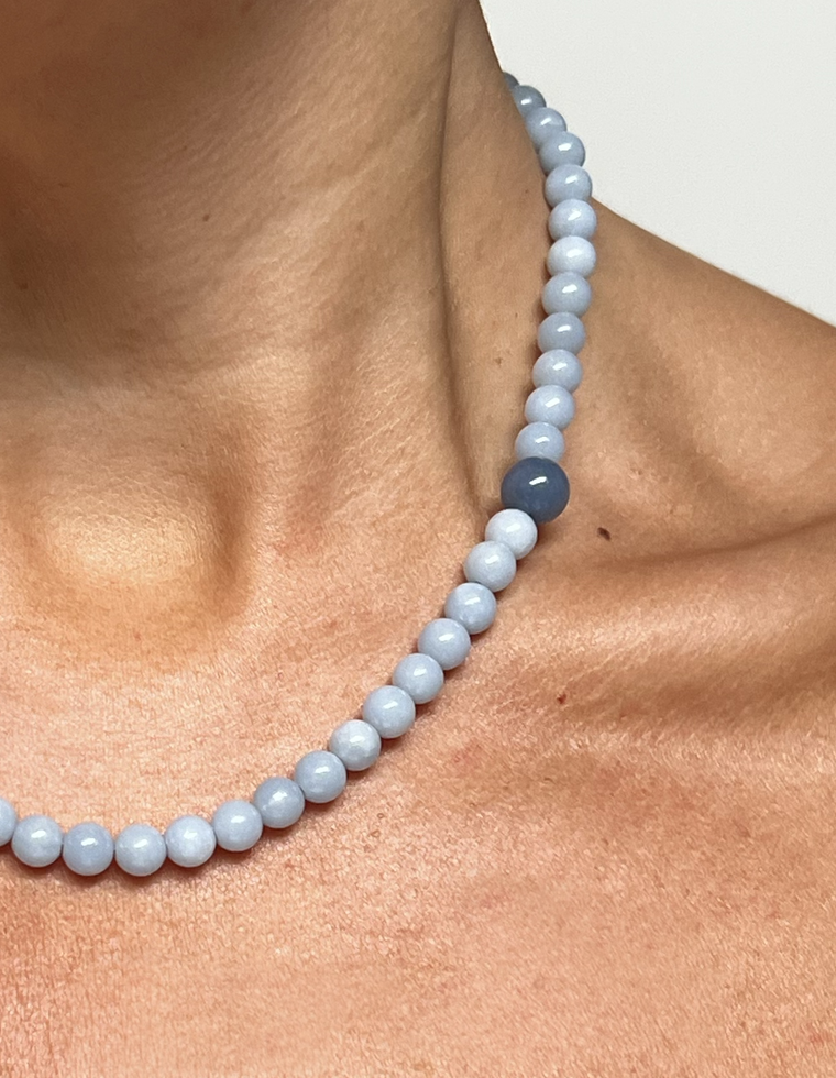 Brivian - Angelite & Blue Aventurine Necklace
