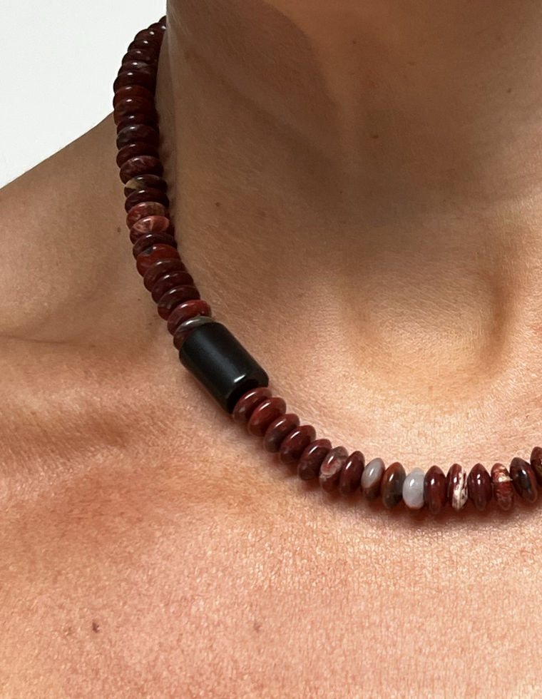 Elthric - Brecciated Jasper & Onyx Necklace