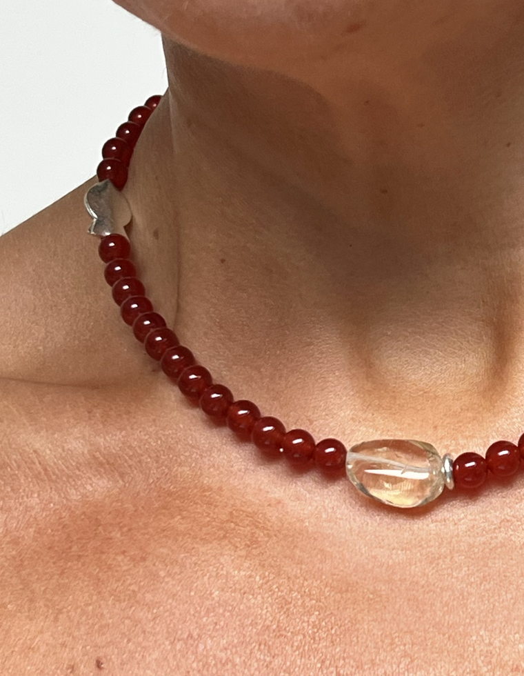 Ilyra II - Carnelian & Citrine Necklace