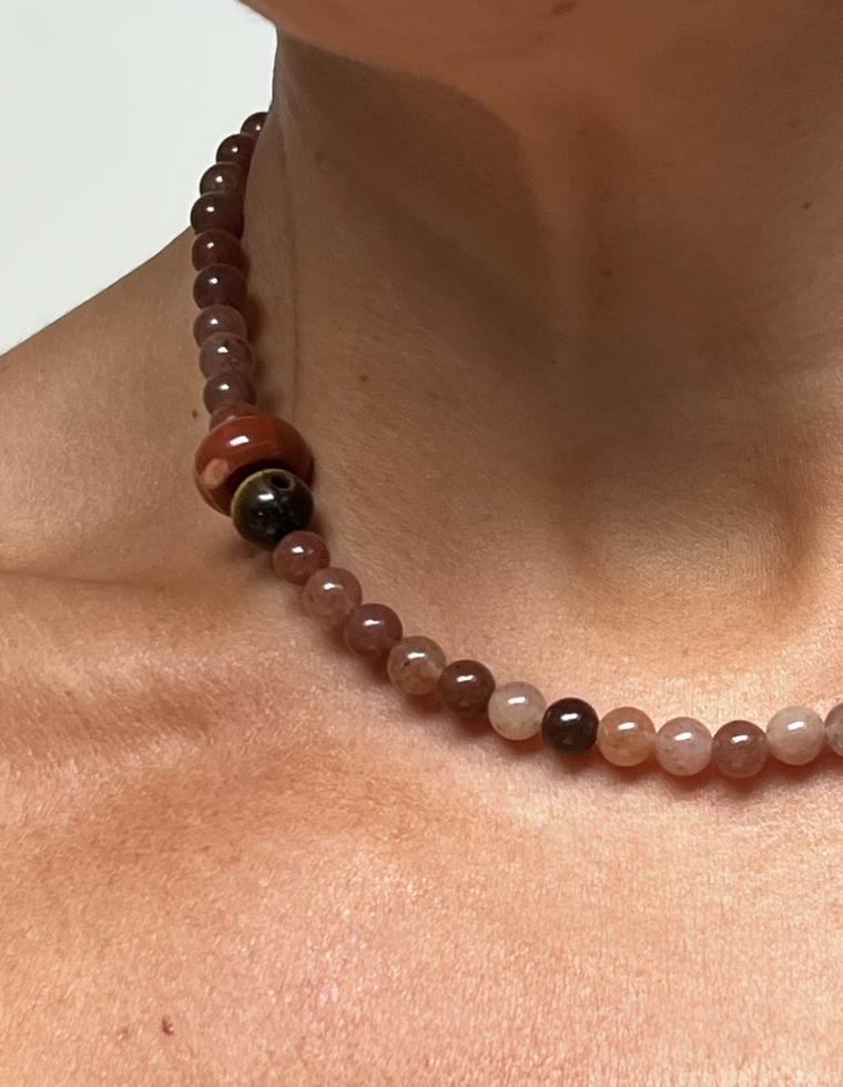 Sorania - Aventurine & Red Jasper Necklace