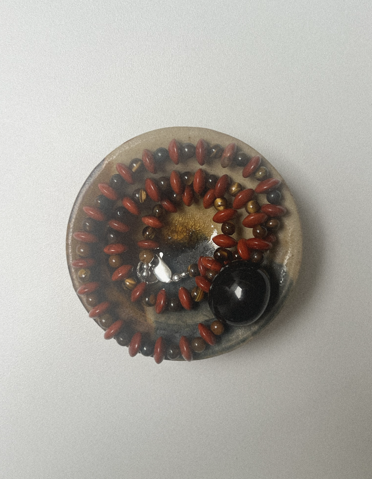 Cindara - Brecciated Jasper & Tiger Eye Necklace