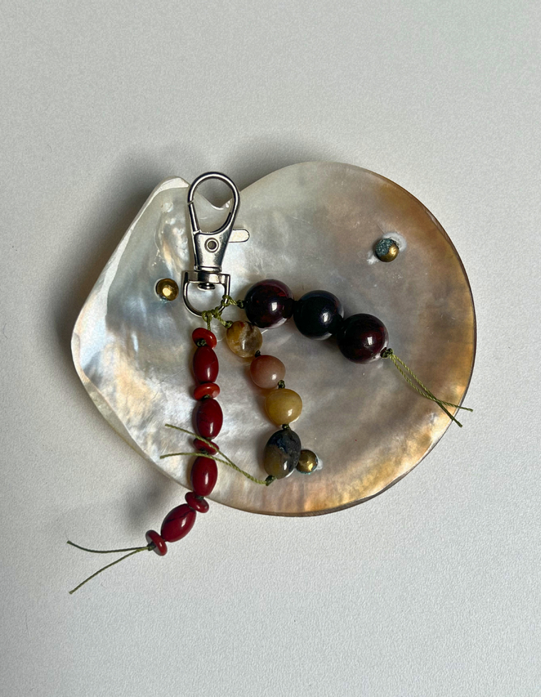 Stoned Charm - Red Jasper & Bloodstone