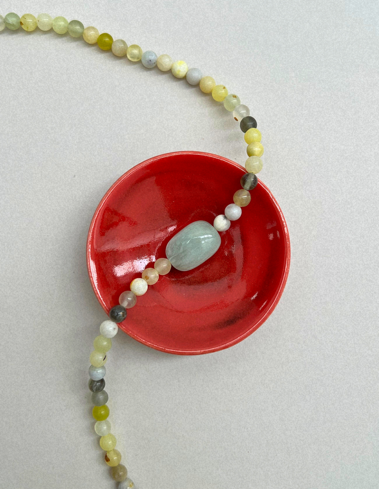 Cairn 11 – Green Jade & Green Beryl Necklace