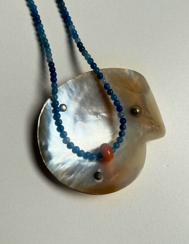 Idle Hands 51 - Blue Aventurine Movement Necklace